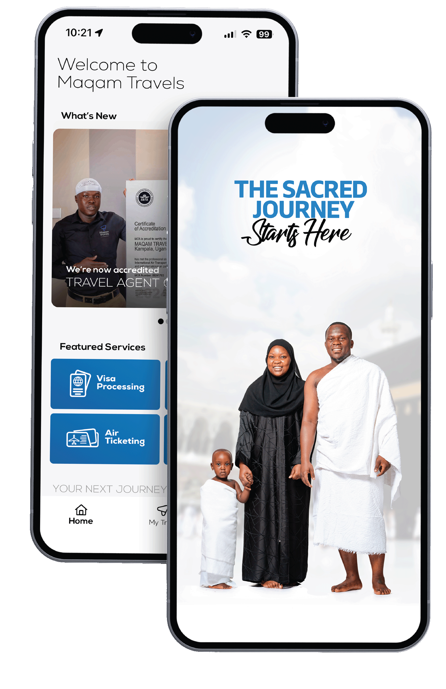 Maqam Travels app preview screens