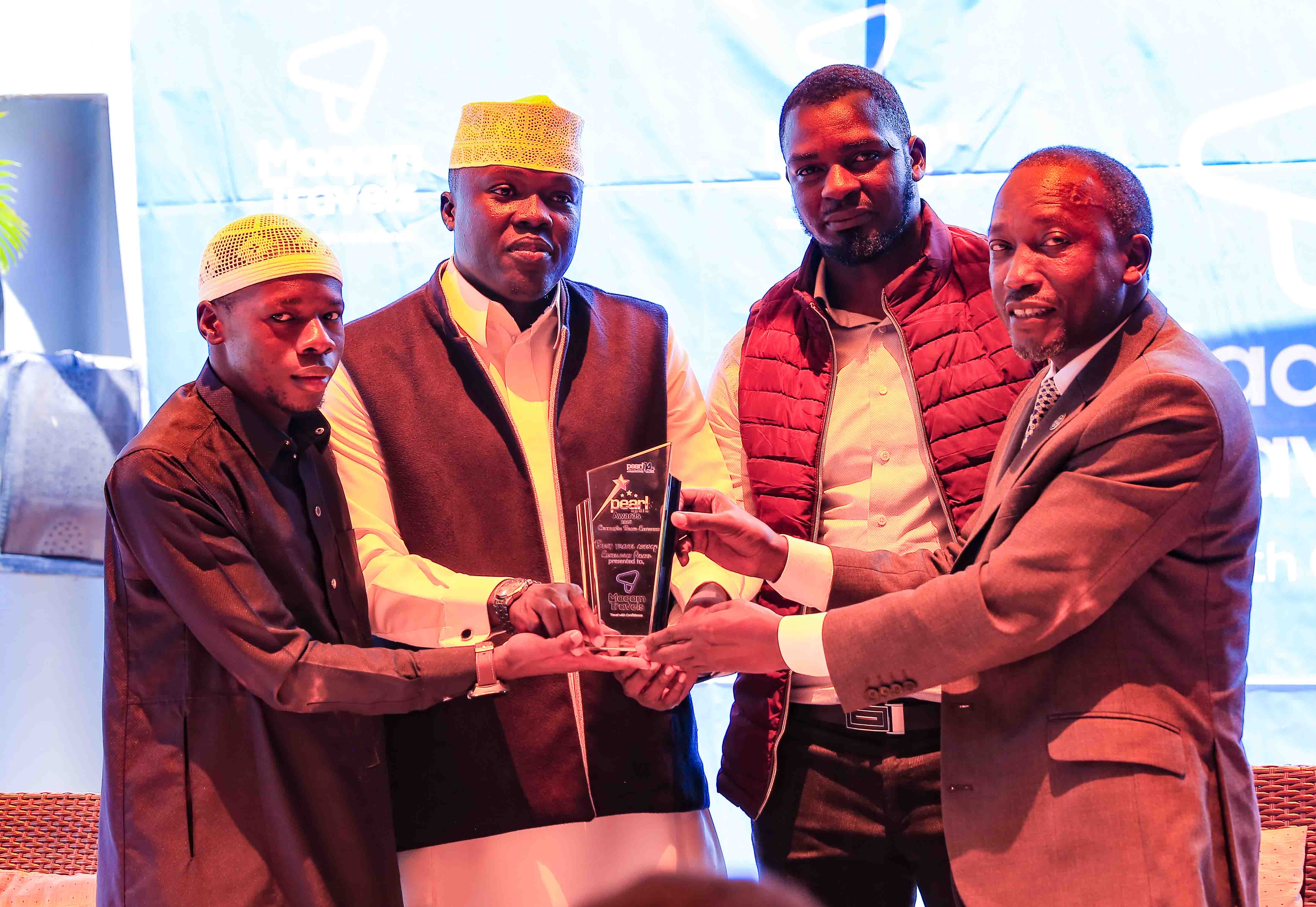 Travel agency excellence award moment